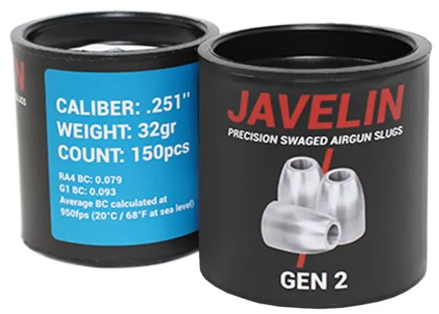 Javelin Gen 2 slugs 6.35mm. 32 grain (.251), afbeelding 2 van 2