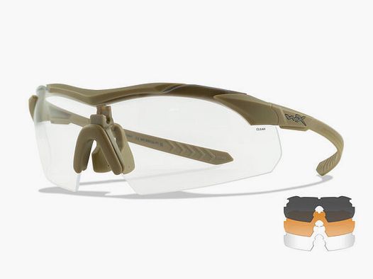 Wiley X WX Vapor COMM 2.5 tan grau, klar, rost