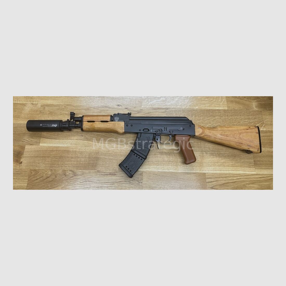 Schalldämpfer für Büchsen auf AK/AKM Basis - ASE UTRA SL6i-BL 9.3/.338 für BoreLock HiPer Short 7.62 Mündungsfeuerdämpfer M14x1 Links - System AK47 AK-47 AKM wie z.B. WBP