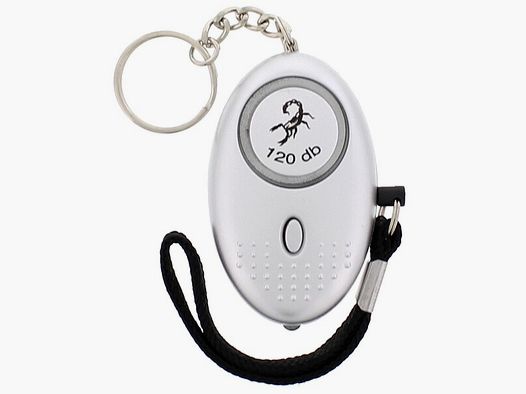 Scorpion Personalalarm 120 db Silber mit LED Lampe + Batterie