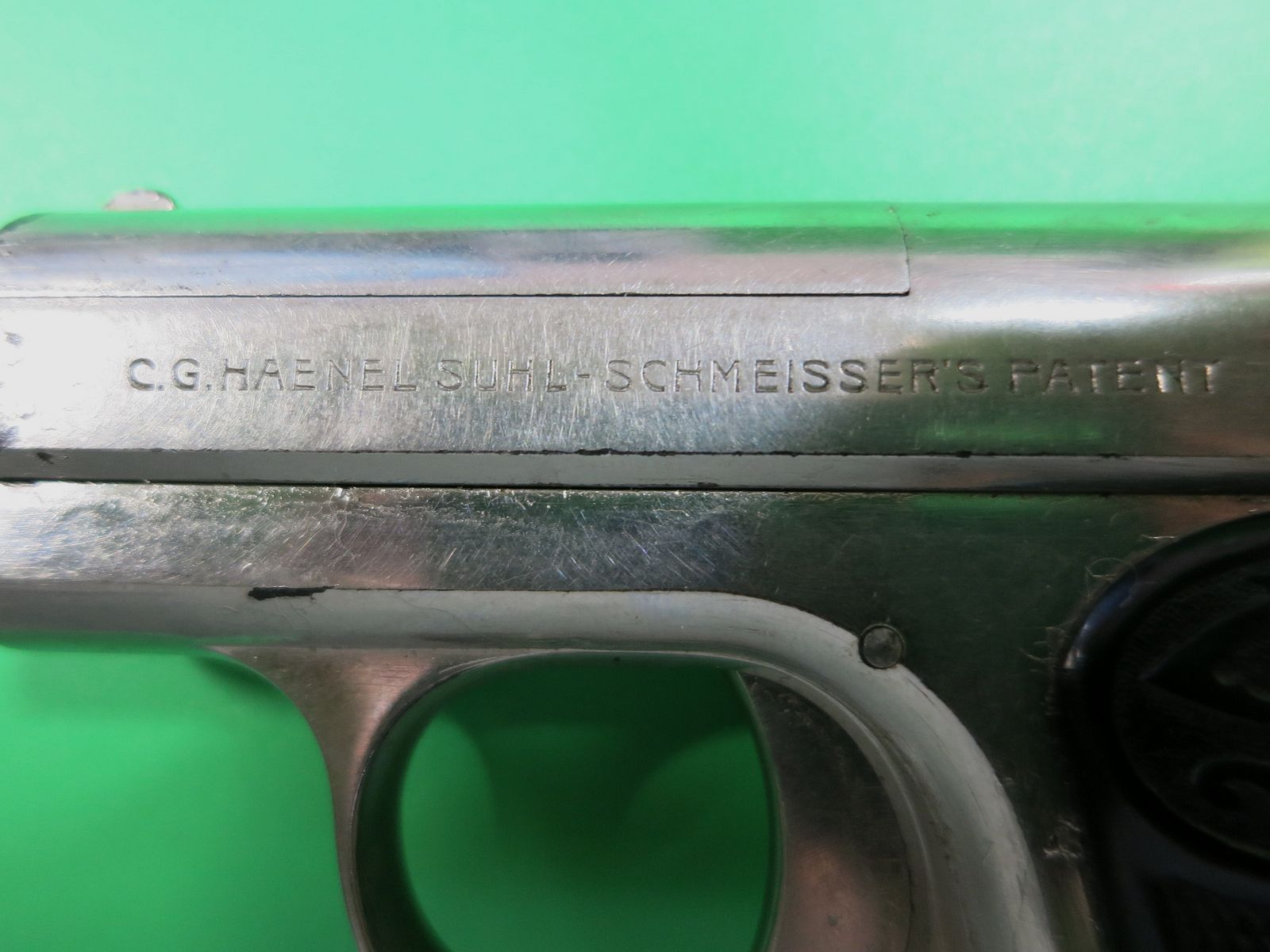 C.G. Haenel, Modell I, 6,35 mm Browning, absolute Rarität, Taschenpistole     #79