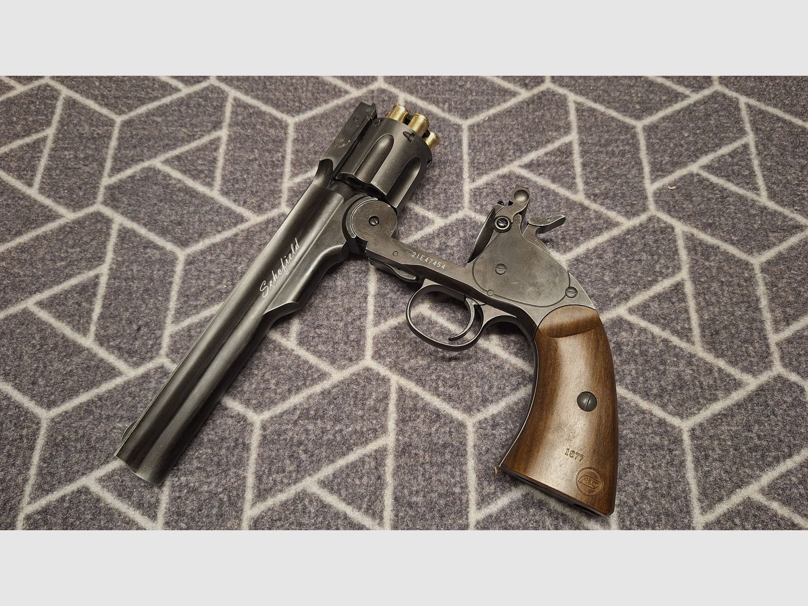 ASG Schofield 1877 6 Zoll Revolver Vollmetall CO2 6mm BB Aging Black