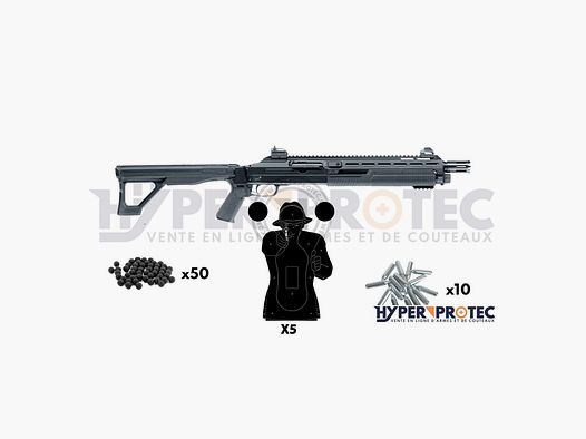 Pack Fusil à Pompe Balle Caoutchouc T4E HDX 68