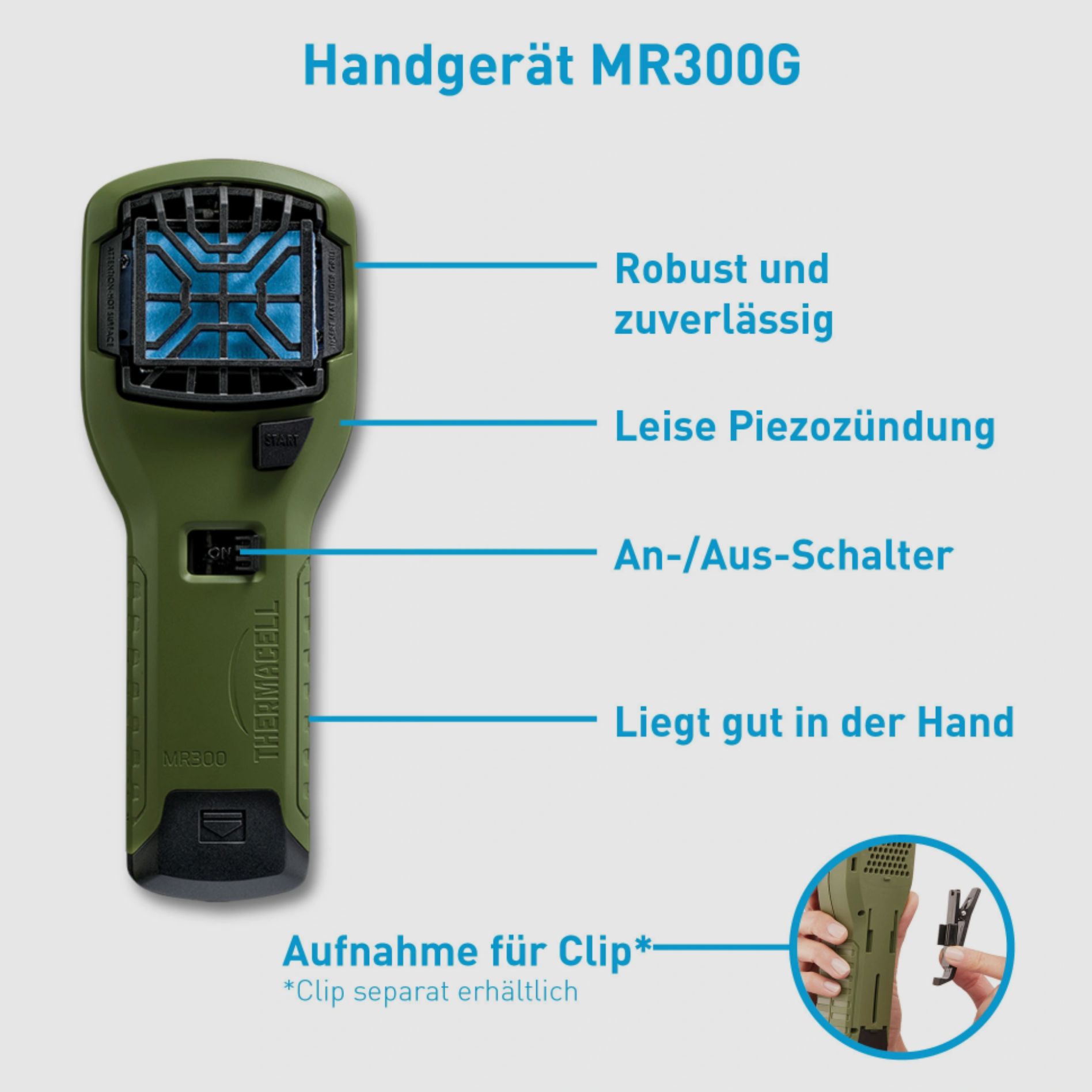 THERMACELL 2010172 Handapparaat groen MR-300G muggenbeschermer