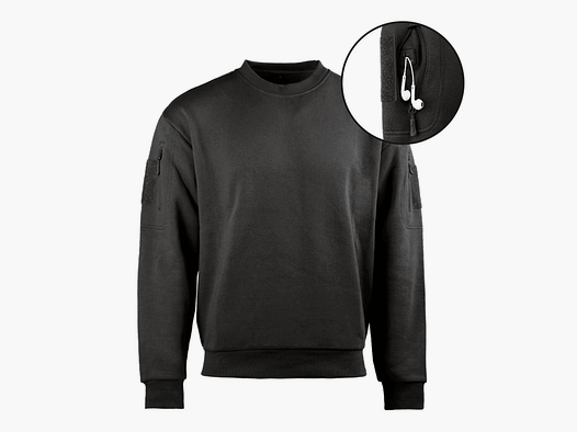 FELPA – MIL-TEC – TACTICAL SWEATSHIRT COL ROND Noir