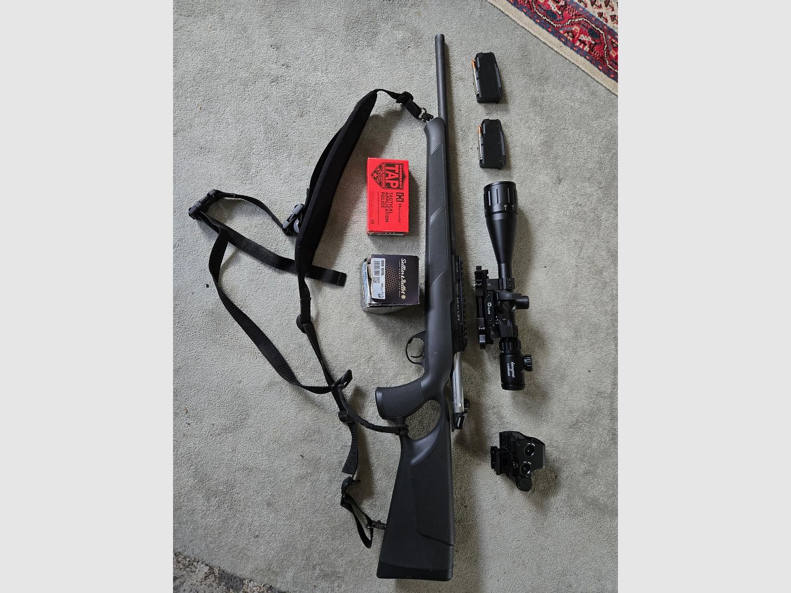 Repetierer mit viel Zubehör  .308 win  Mercury hunting mit Lochschaft