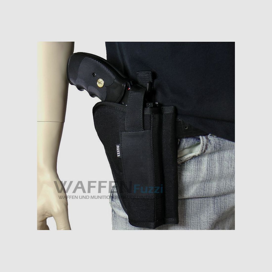 Funda de cinturón para revólver de 4" RG99, ME38 Magnum, HW38, Colt Python 4" y más