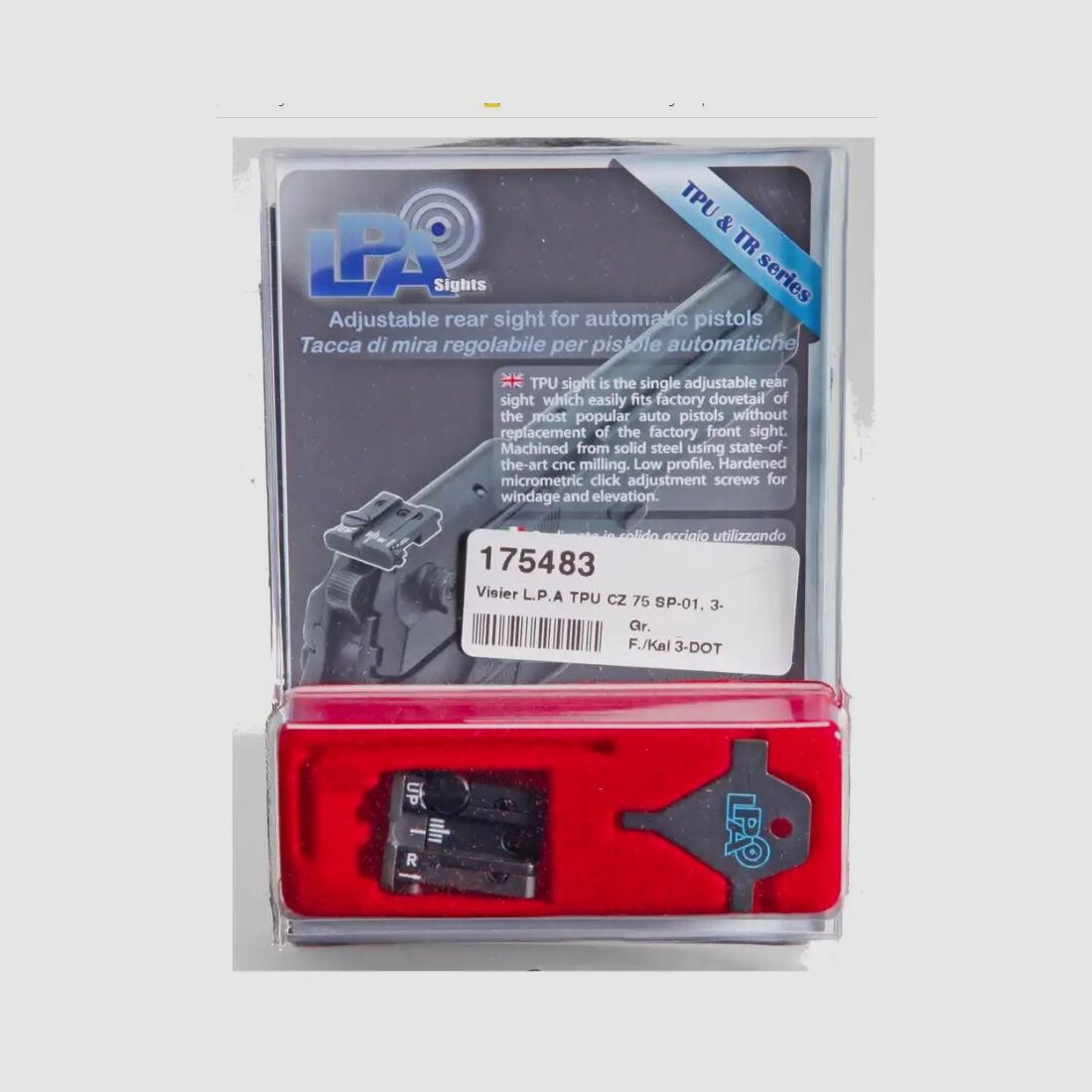 Visore LPA LPA Sights LPA Sights TPU per CZ 75 SP-01