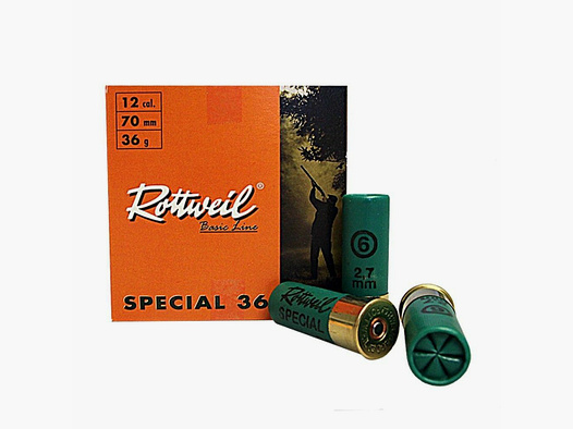 Rottweil Special 36 - 12/70 - 2,7 mm - Schrotpatronen - 25 Stk.