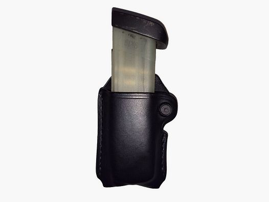 einzel Magazintasche LEDER • BLACKHAWK! • für zweireihige Magazine RABATT Glock Heckler P8 USP P30