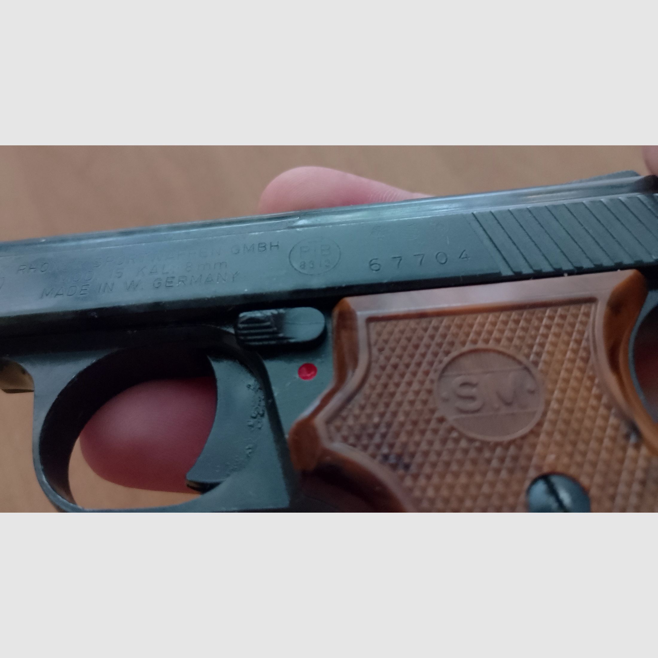 Alte Rhöner SM 15 Kal. 8 mm Knall im PTB 83/2 von 1976!