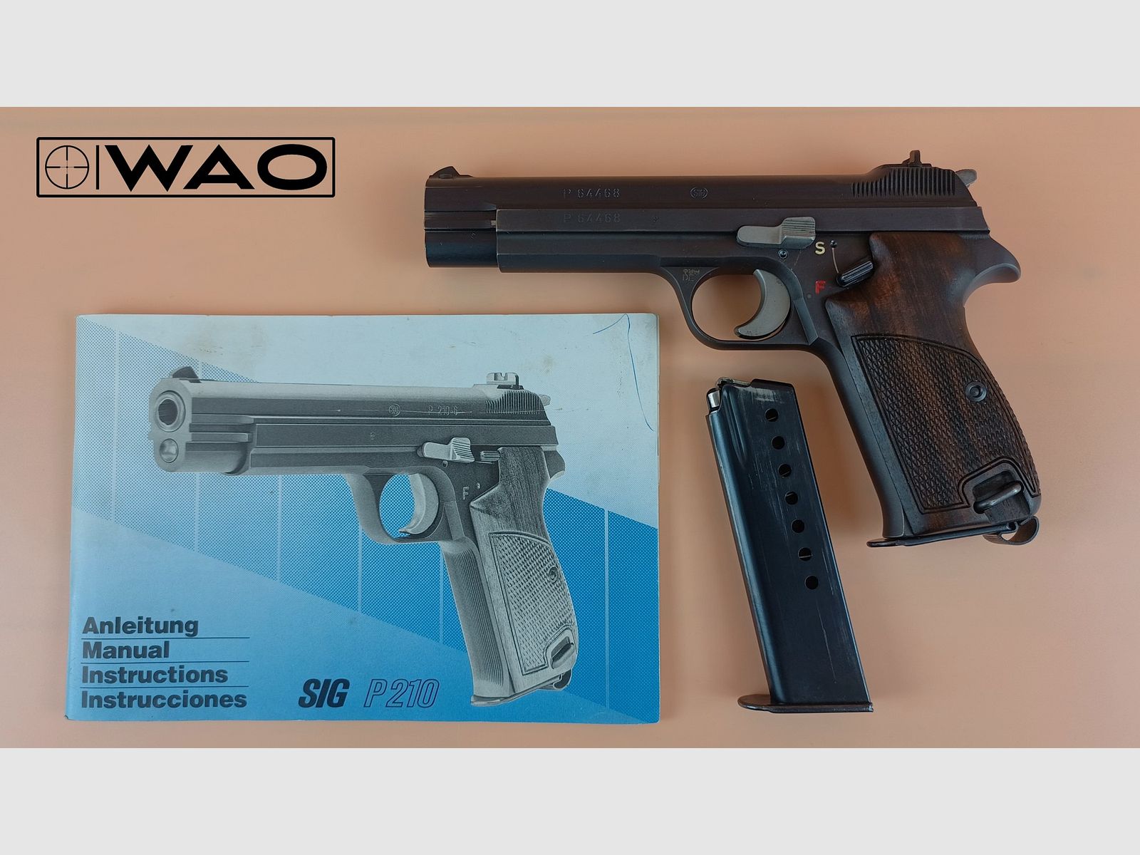 <SIG P210-2, P 210-2, Cal. 9mmLuger *Set con sistema intercambiabile Cal. .22lr*>