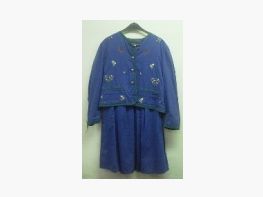 Veste en jean pour femmes à motif floral -