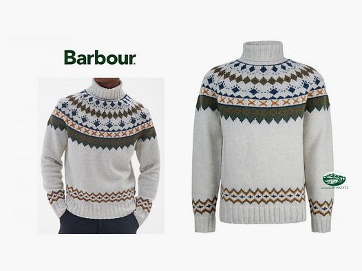 BARBOUR Pullover Roose Rollkragen beige