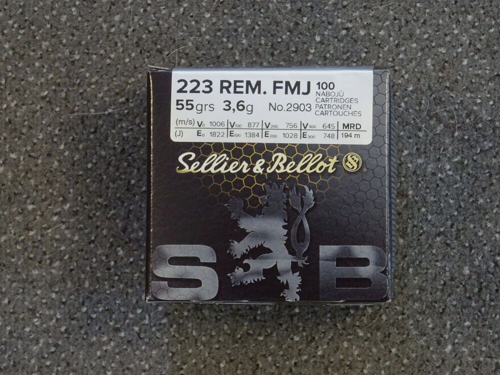 S&B SELLIER & BELLOT .223 Rem Vollmantel 55 grs.