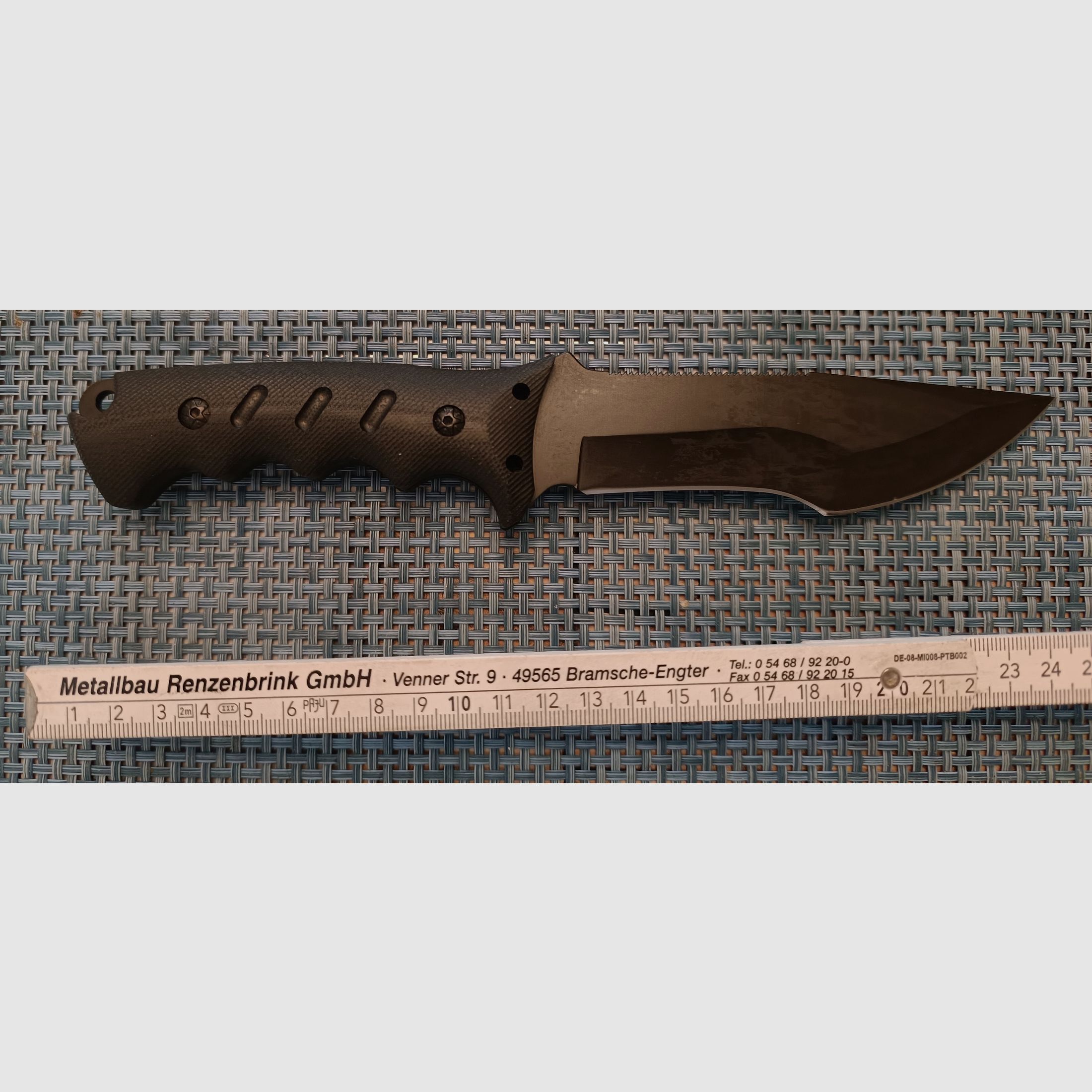 Cuchillo Bowie Caza Combate Pájaro Dorado