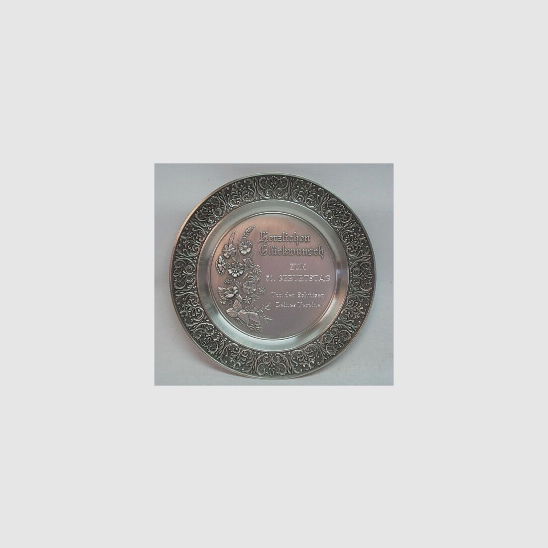 Value tin plate 24 cm Congratulations