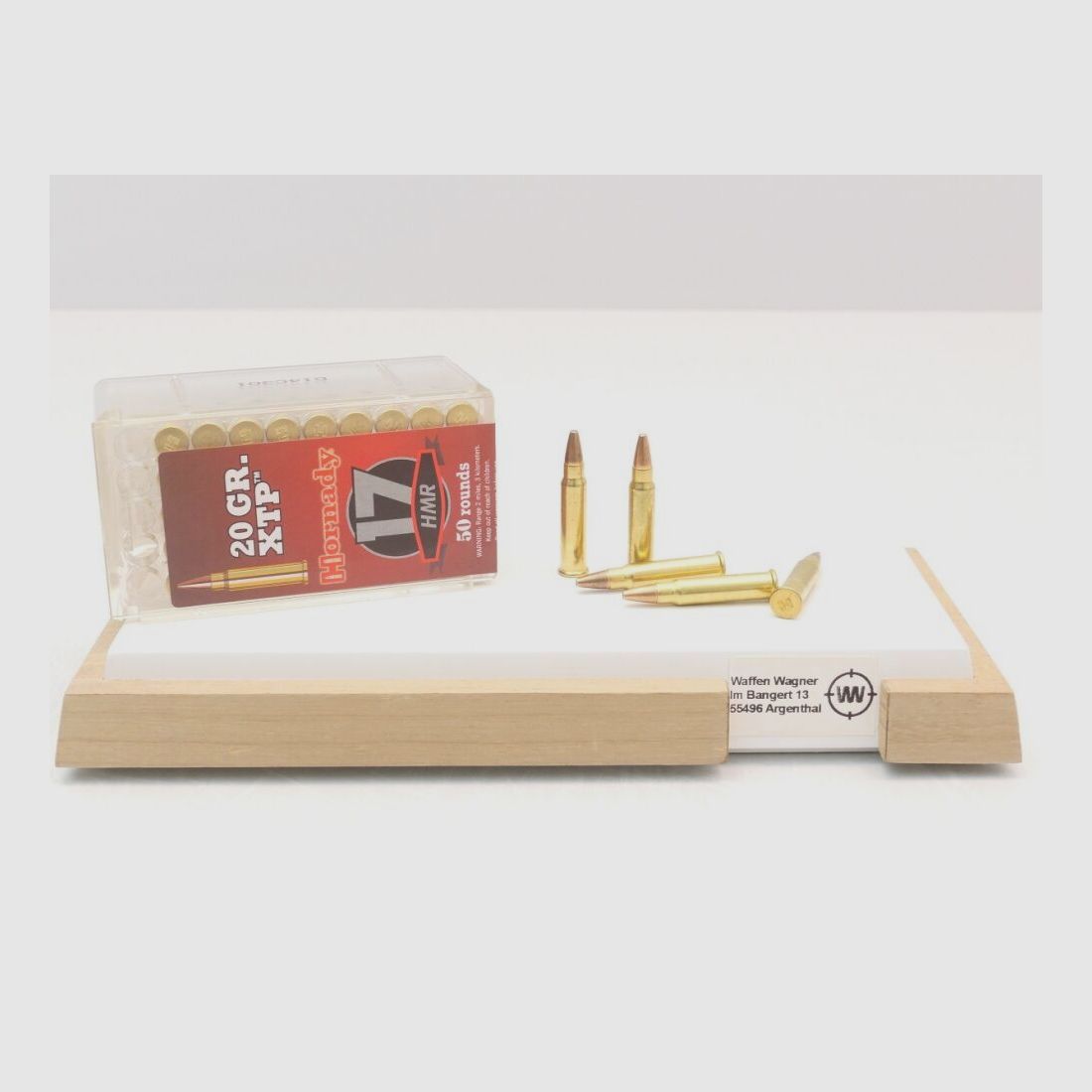 Hornady XTP 1.3g/20grs at 50 .17HMR