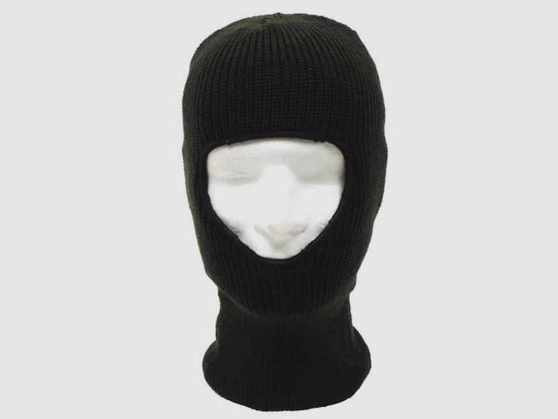 Balaclava 1 Loch, Acryl, oliv