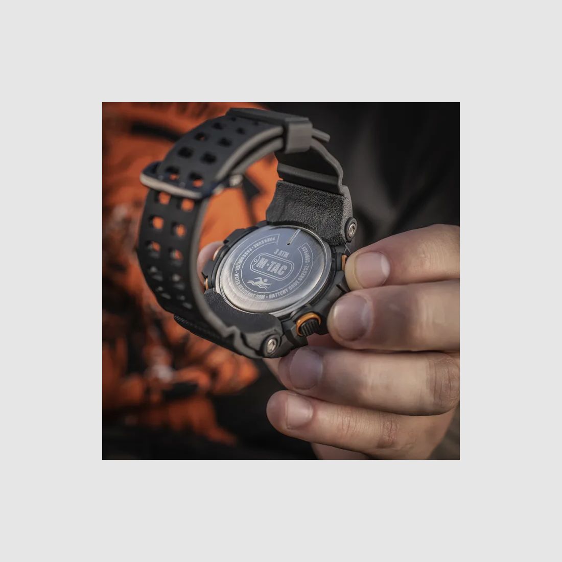 Reloj táctico M-Tac® Adventure Negro/Naranja