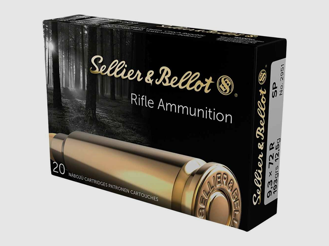 9,3x72 R Teilmantel 12,5g/193grs. Sellier & Bellot