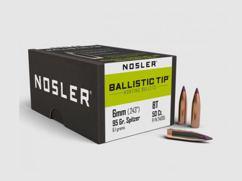 NOSLER OGIVE 6MM(243″) 95GR. BALISTIKSPITZE