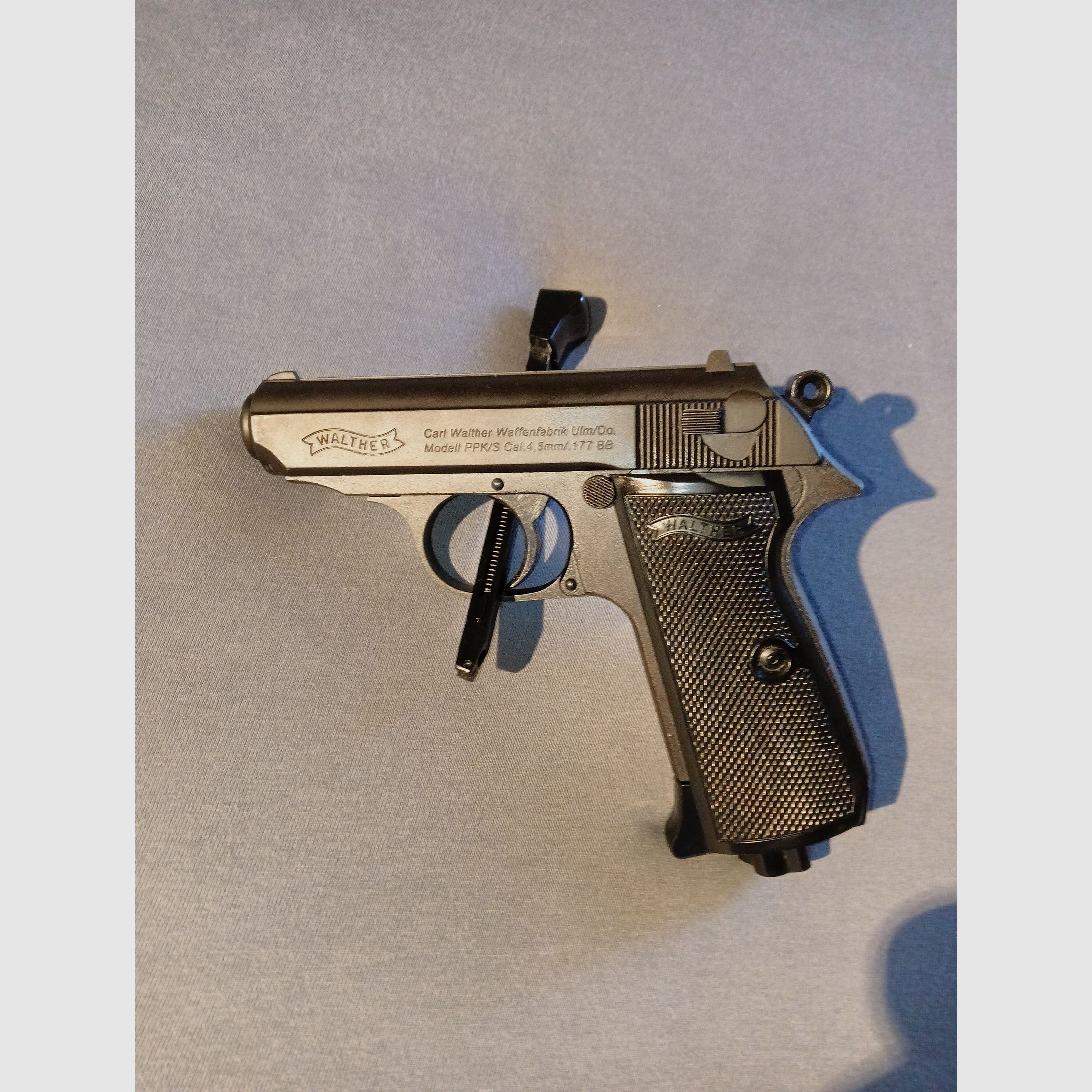 Walther PPK/S CO2, 4,5mm BB, Blowback, Neuwertig TOP