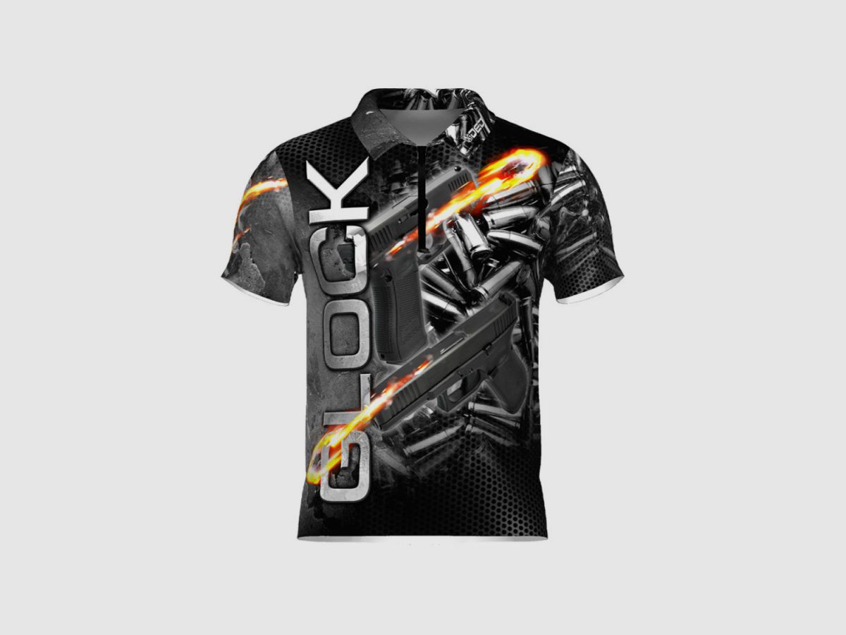 DED GLOCK Wettbewerb T-Shirt, Größe: 10XL, Benutzerdefinierter Name: Mit Benutzerdefiniertem Namen, Bekleidungsart: Regulär (Herren), Bild 1 von 3