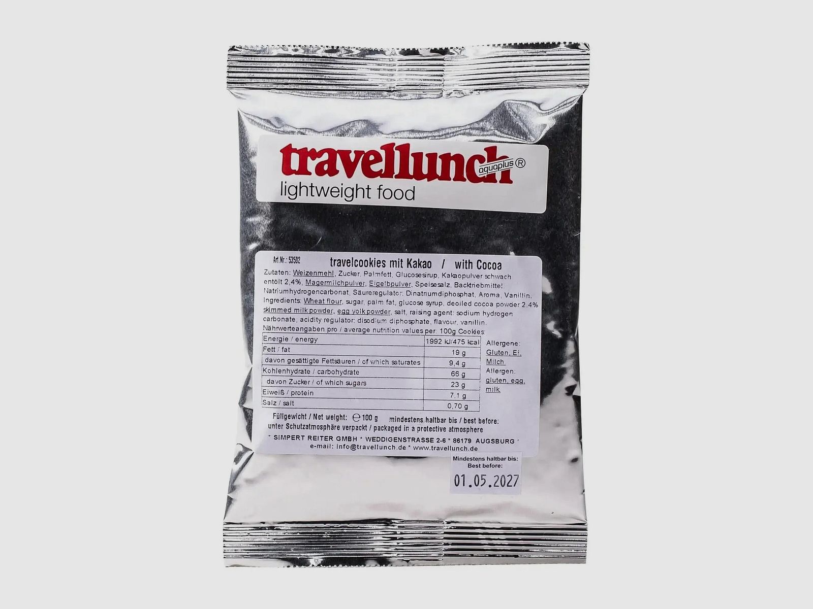 Travellunch Travelcookies al gusto di cacao