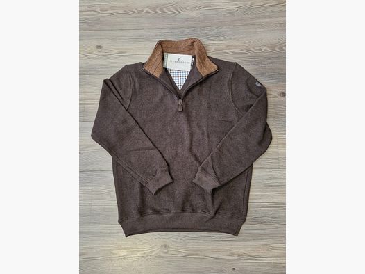 LOVERGREEN Sweat mit Reißverschluss – Farbe Schokolade