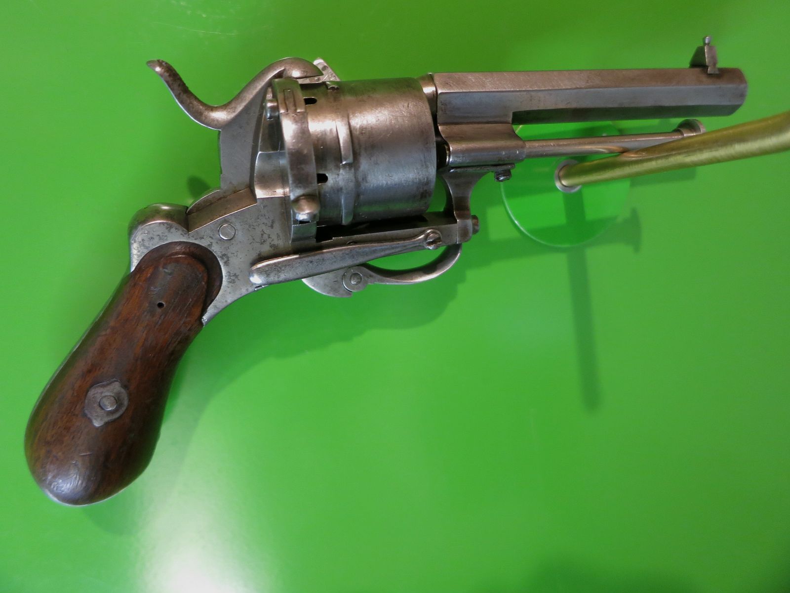 Revolver, Lefaucheux-Stiftfeuerrevolver M1858, Kal. 7 mm, Zivileproduktion     #87-, Bild 1 von 9