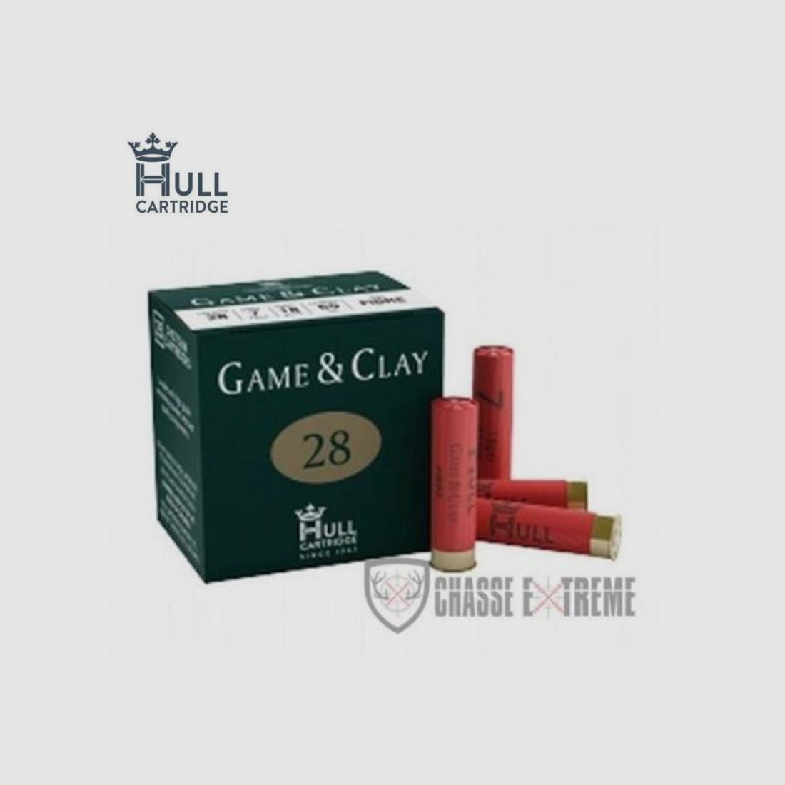 25 Patronen HULL Game & Clay 18G Kal. 28/65 Pb N°7