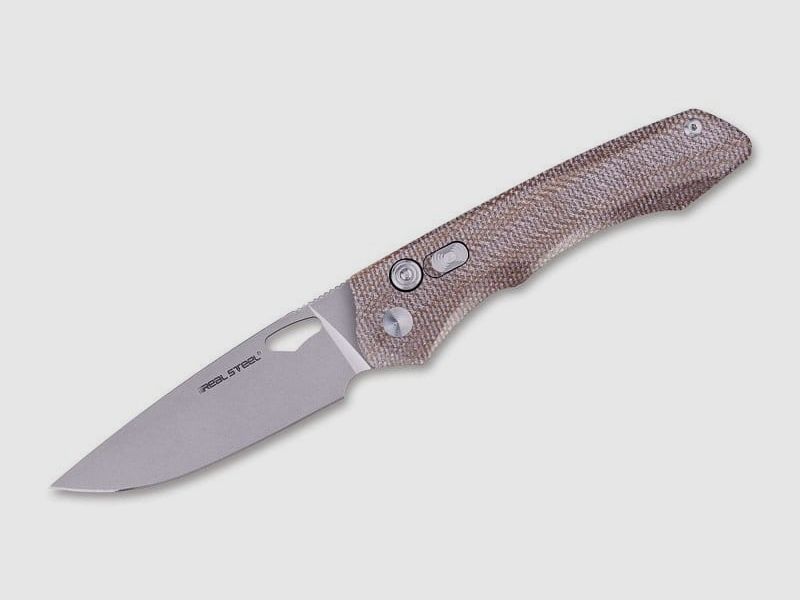 Real Steel Griffin Pro Micarta Natural Stonewash Taschenmesser