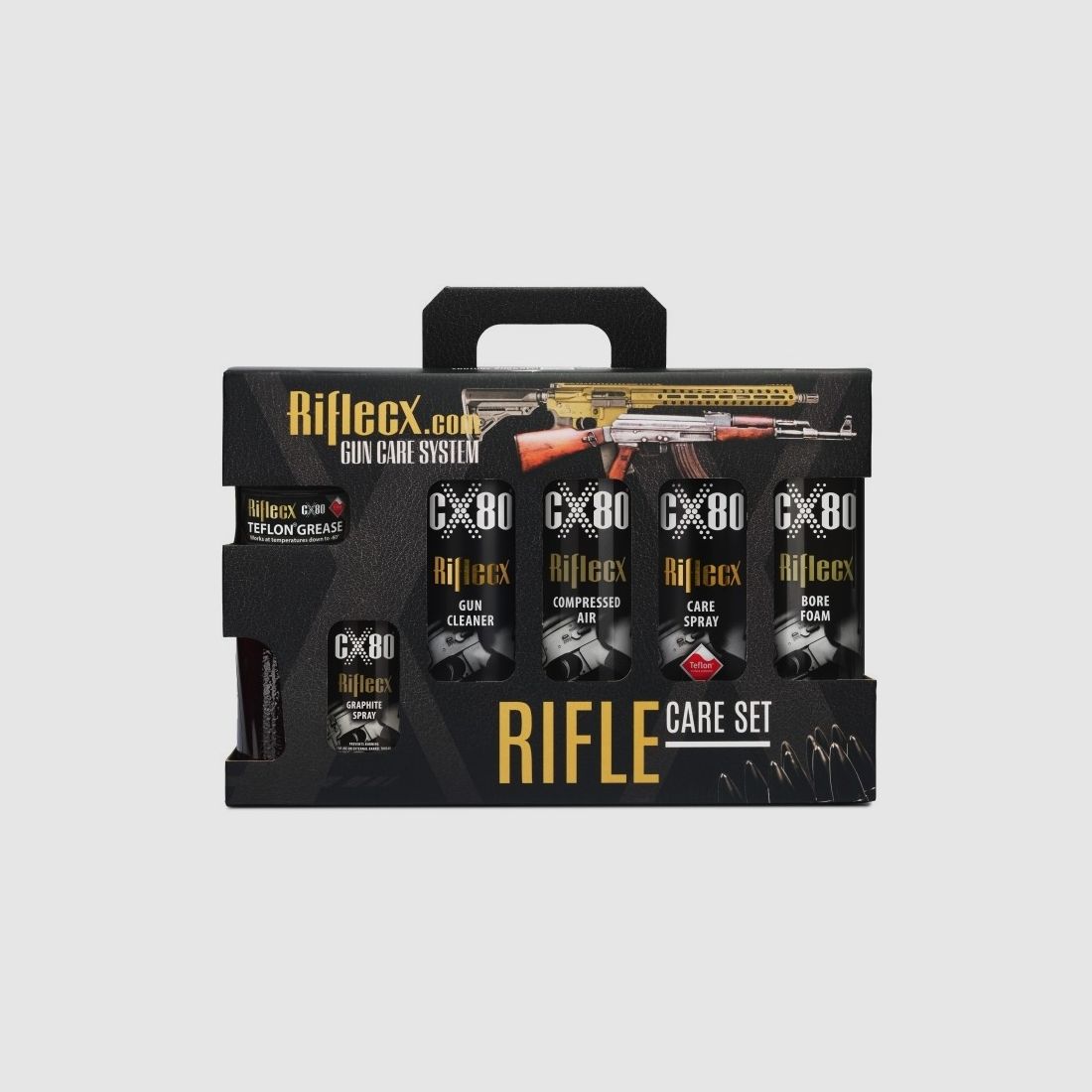 Kit de mantenimiento de armas Riflecx 9 productos