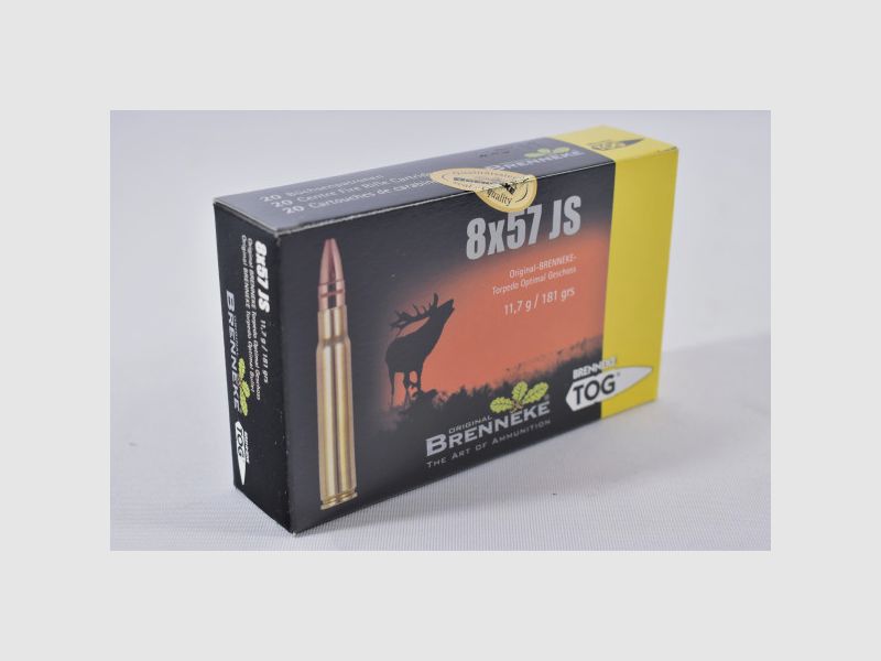 Brenneke 8x57JS 181grs TOG 20STK Munition bleihaltig