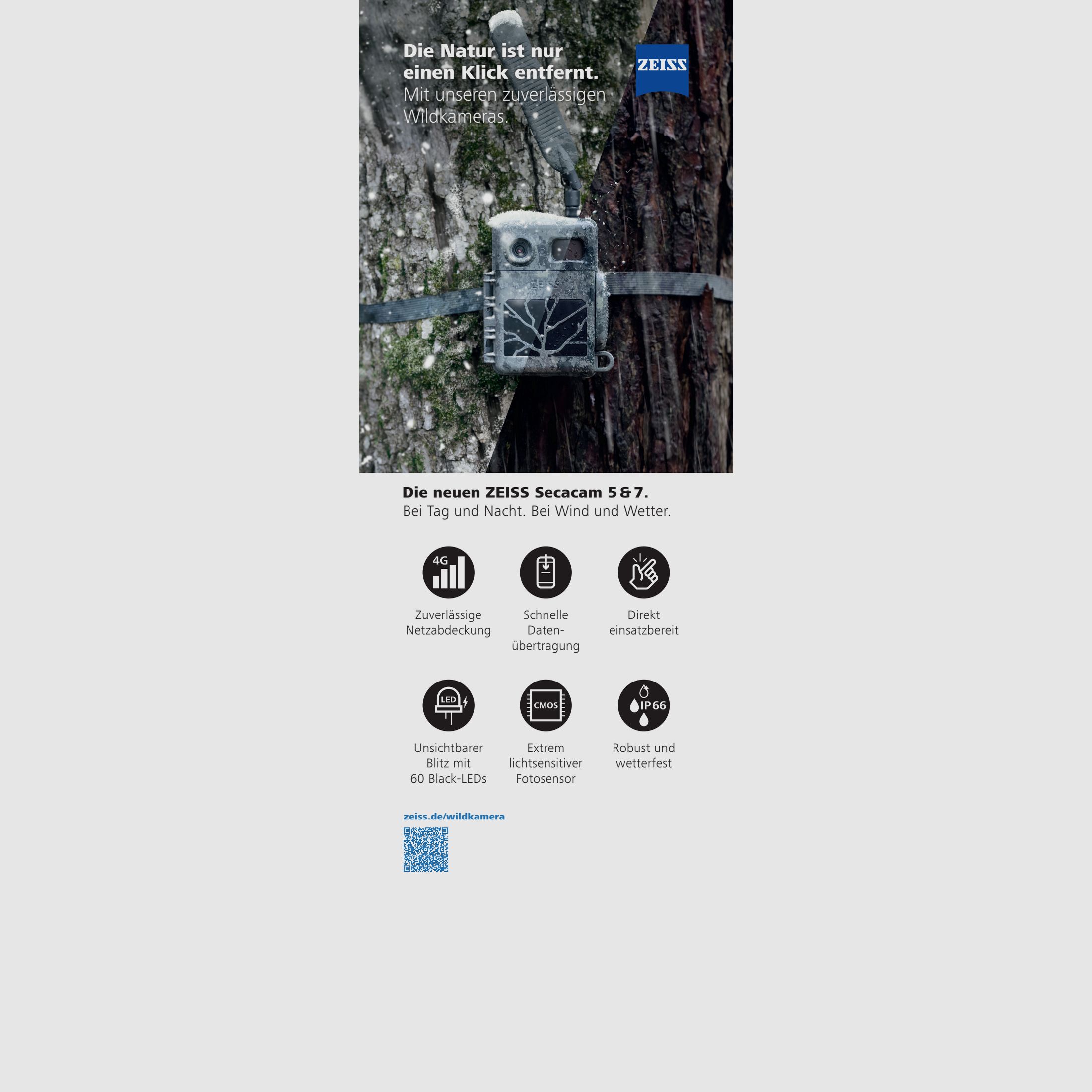 ZEISS Secacam 5 wildlife camera with transmission function 60-degree field of view 25m detection