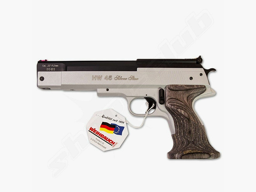 Weihrauch HW 45 Silver Star Air Pistol 5.5mm Diabolo