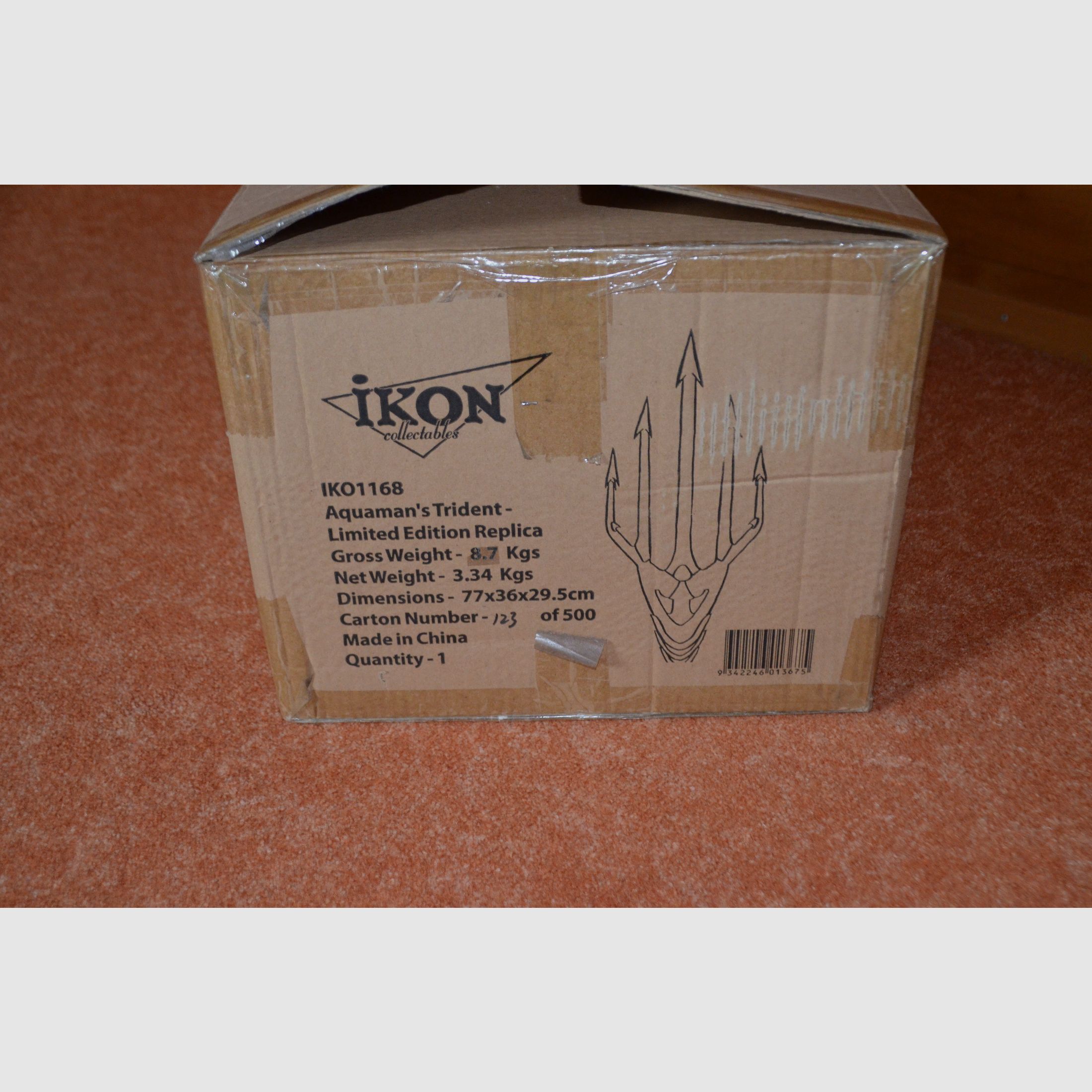 Aquaman Tridente, Tridente, Ikon Collectables, Replica in Edizione Limitata