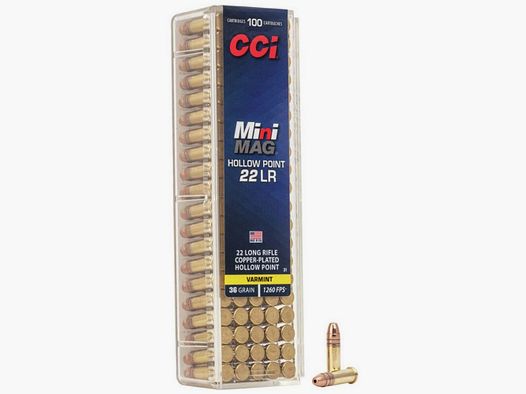 CCI 36grs Mini Mag CPHP 100STK .22lr