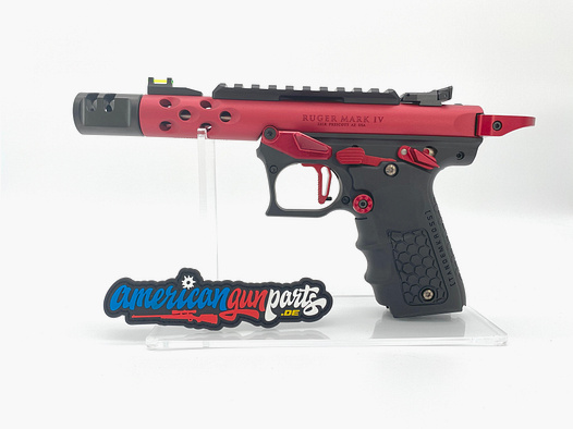 Tandemkross TANDEMIZED Ruger Mark IV 22/45 wedstrijdwapen - rode 43910 bovenkant, zwarte onderkant, rode bedieningselementen