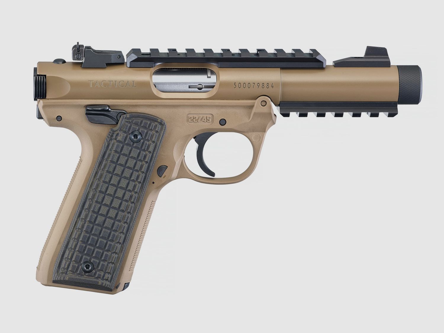 RUGER PISTOLE MARK IV 22/45 TACTICAL .22 LR 4,4"/11,18CM DAVIDSON'S BRAUN CERAKOTE 1/2"-28