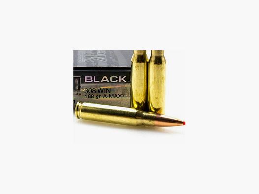 HORNADY Patronen - 308 Win zwart - 168gr Amax