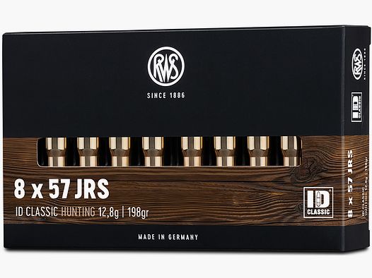8x57JRS RWS 198 GRAINS 12.8 GRS BT 20