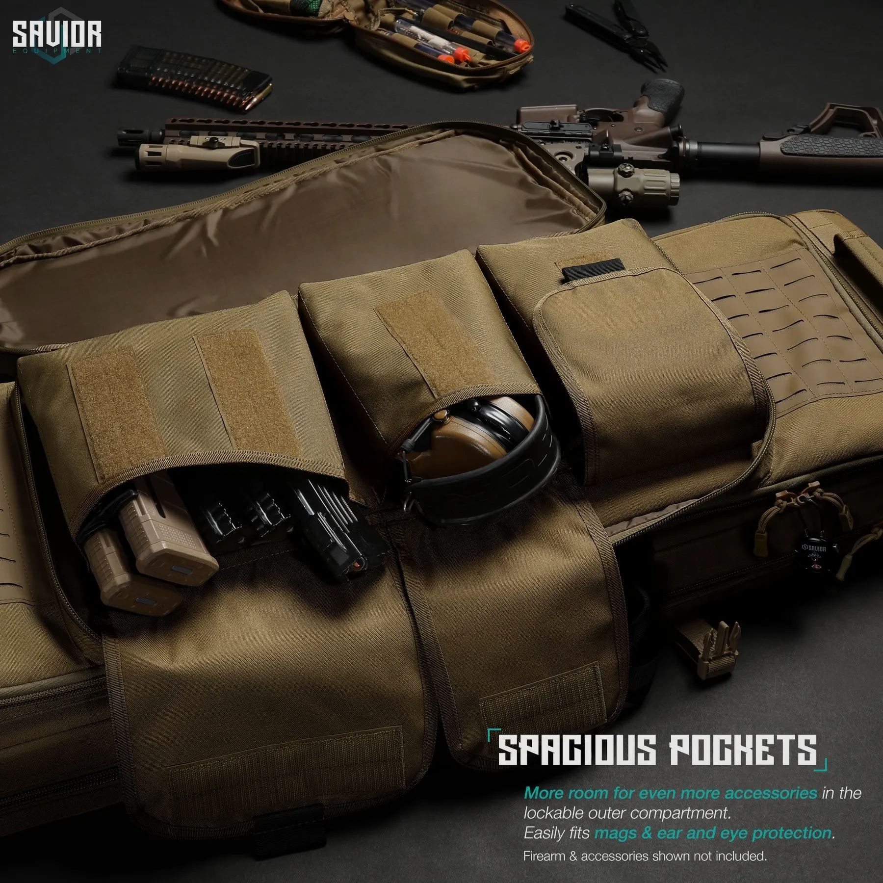 SAVIOR EQUIPMENT, Specialist housse pour deux fusils, Tan, image 3 sur 5