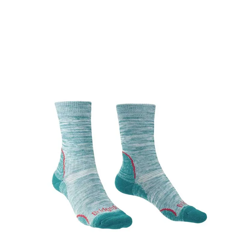 Bridgedale HIKE Lightweight T2 Coolmax Performance teal women's hiking socks, image 5 of 7