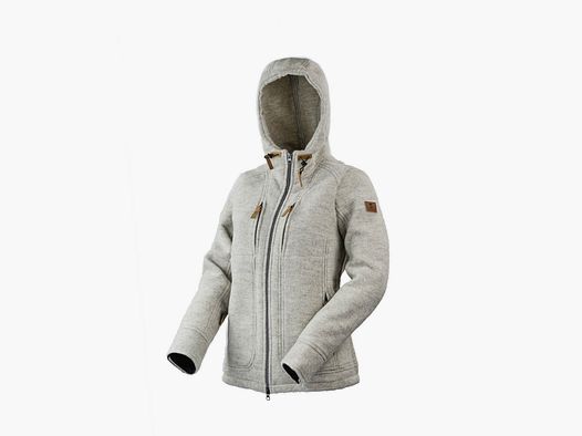 Lodenfleecejacke "Kapuzenwally" Mod. 2023, Rauchgrau