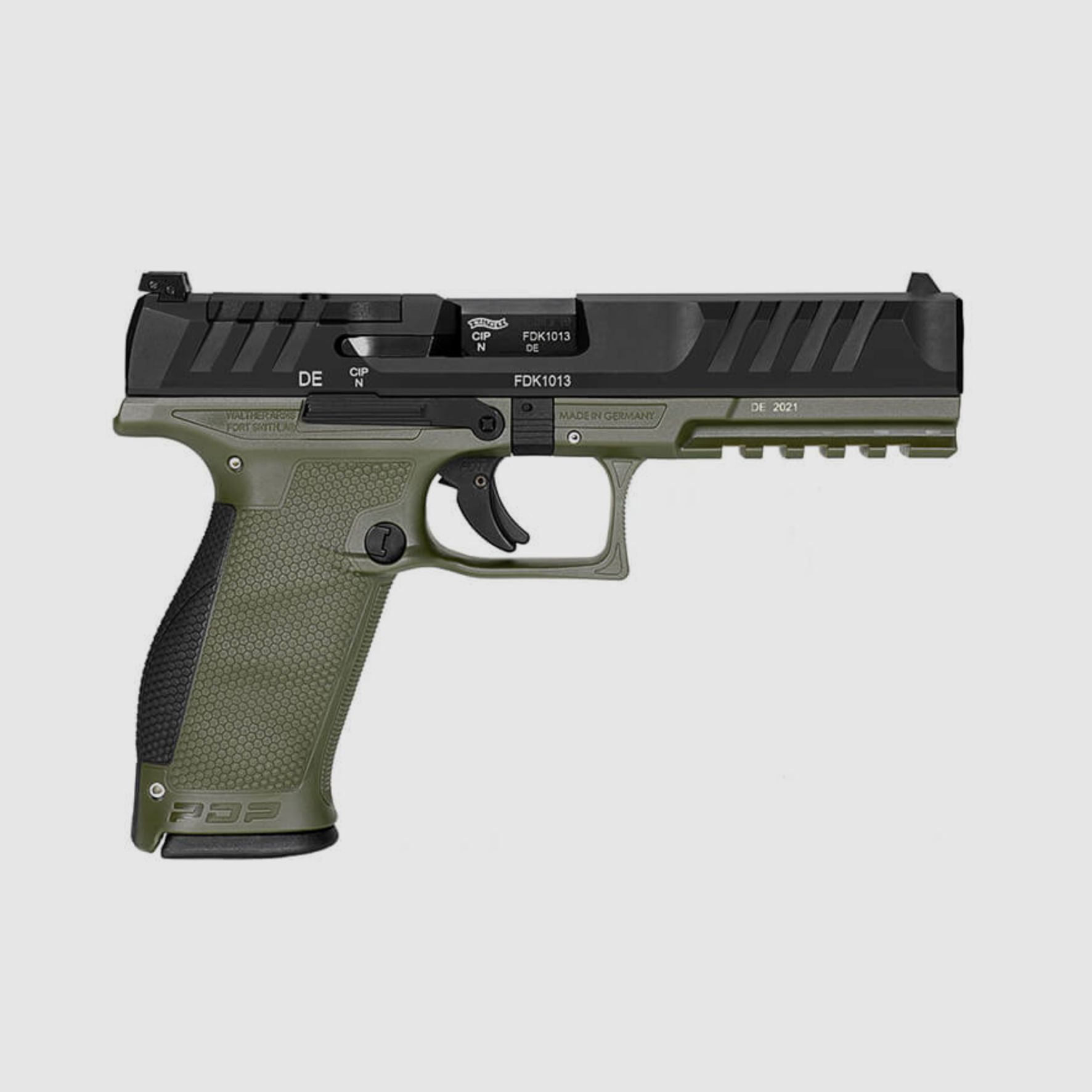 WALTHER PDP FS 4.5" 18R 9x19 OR OD Green Pistole 9mm Luger