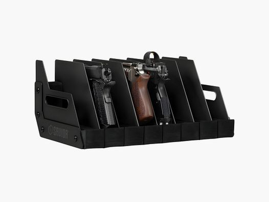 Savior - Przenośny Stojak Na Pistolety - 8 Szt. - Mobile Pistol Storage Rack - Black - RK-HAND-X8-BK