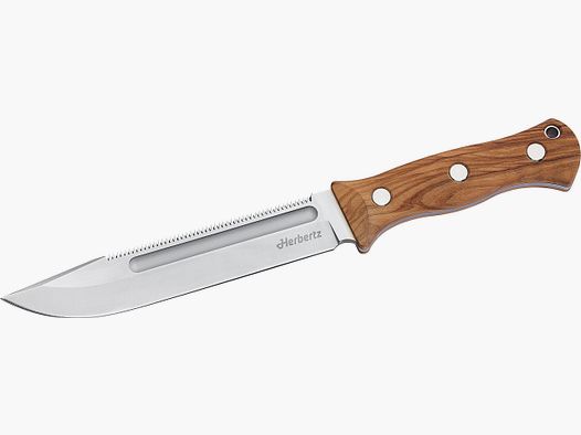 Herbertz Outdoor- und Survivalmesser D2 mit Olivenholzgriff