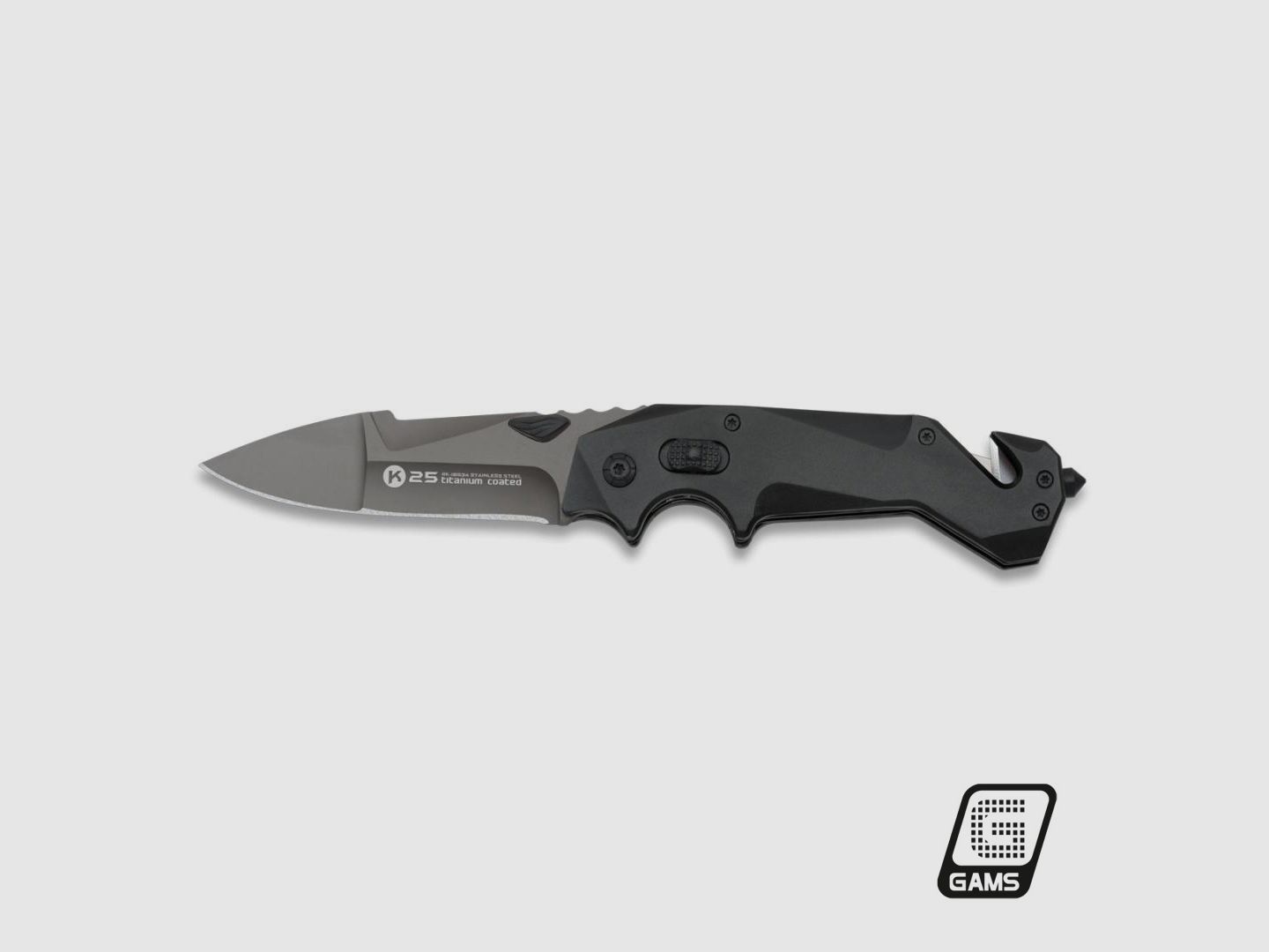 K25 taktisches Messer mit Gurtschneider und Glasbrecher